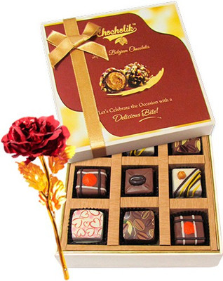 

Chocholik Artificial Flower Gift Set