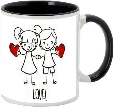 

AllUPrints Love Me Baby Black Ceramic Mug(325 ml)