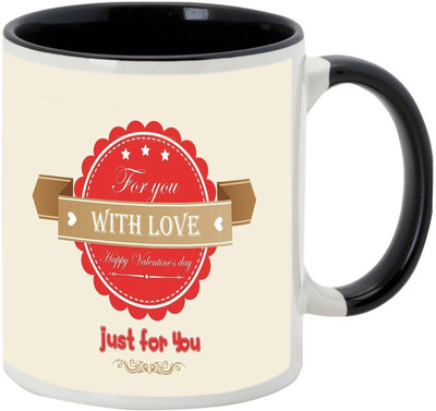 

AllUPrints Best Gift For Friend On Valentines Day Black Ceramic Mug(325 ml)