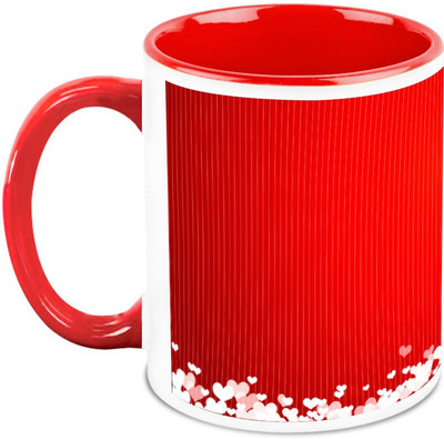 

Homesogood Flying Valentine'S Day Heart Ceramic Mug(325 ml)