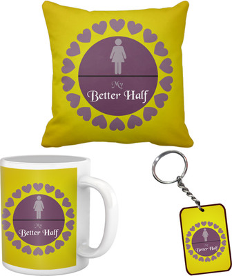 

Tied Ribbons Mug, Cushion Gift Set