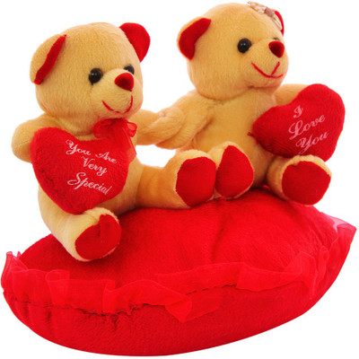 

DealBindaas Heart In Hand Couple Valentine Stuff Teddy - 200 mm(Brown)