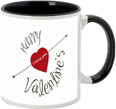 

AllUPrints Lovely Gift For Boyfriend On Valentines Day Black Ceramic Mug(325 ml)