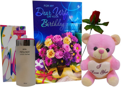 

Saugat Traders Greeting Card, Soft Toy, Perfume, Artificial Flower Gift Set