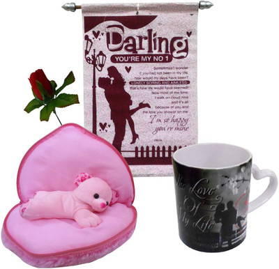 

Saugat Traders Soft Toy, Mug, Greeting Card Gift Set