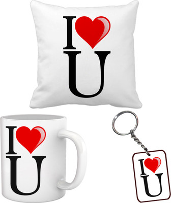 

Tied Ribbons Mug, Cushion Gift Set