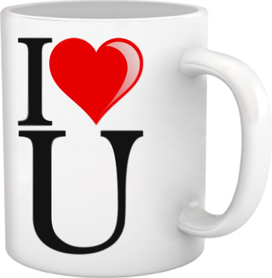 

Tied Ribbons I Love You Gifts for Girlfriend Ceramic Mug(350 ml), White