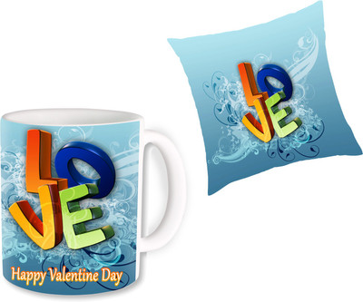 

PhotogiftsIndia Cushion, Mug Gift Set