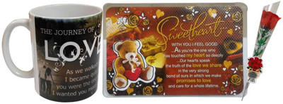

Saugat Traders Mug, Artificial Flower Gift Set