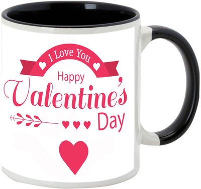 

AllUPrints Always Be My Valentine Black Ceramic Mug(325 ml)
