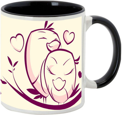 

AllUPrints Surprise Your Valentine Black Ceramic Mug(325 ml)