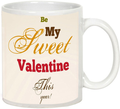 

AllUPrints Let The Love Grow Stronger On Valentines Day White Ceramic Mug(325 ml)
