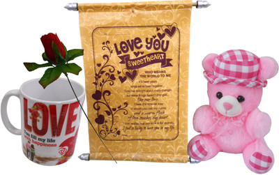 

Saugat Traders Soft Toy, Mug, Greeting Card Gift Set