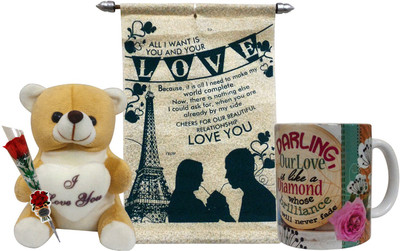 

Natali Traders Greeting Card, Soft Toy, Mug, Artificial Flower Gift Set