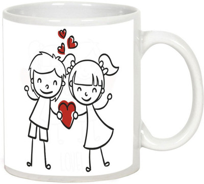

AllUPrints Dancing In Love White Ceramic Mug(325 ml)