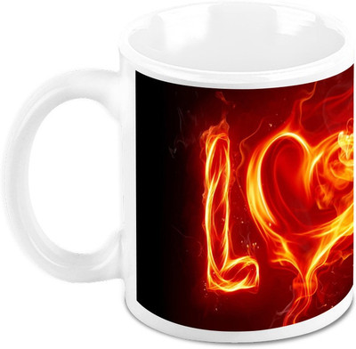 

Homesogood Valentine's Day Burning Art Ceramic Mug(325 ml)