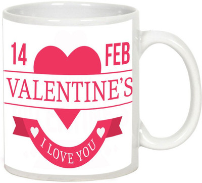 

AllUPrints Love You My Valentine White Ceramic Mug(325 ml)