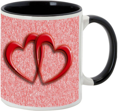 

AllUPrints Crazy Gift For Crazy Friend On Valentines Day Black Ceramic Mug(325 ml)