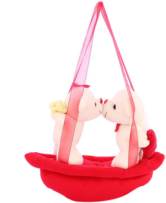 DealBindaas Apple Couple Boat Valentine Stuff Teddy - 220 mm(White)