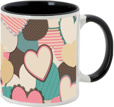 

AllUPrints Be My Lovely Valentine Black Ceramic Mug(325 ml)