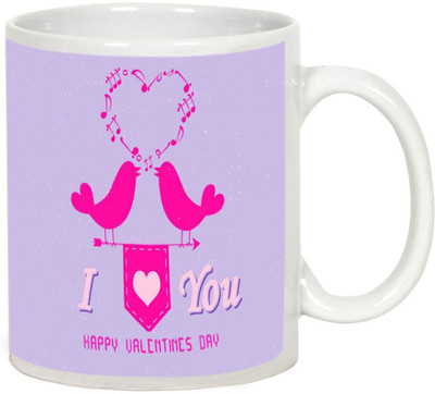 

AllUPrints Valentines Day Gift For My Heart White Ceramic Mug(325 ml)