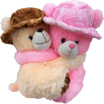 Saugat Traders Romantic Couple Teddy Bear 13.39 Inch Brown, Pink Saugat Traders Soft Toys