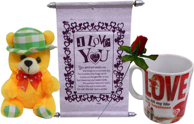 

Saugat Traders Soft Toy, Mug, Greeting Card Gift Set