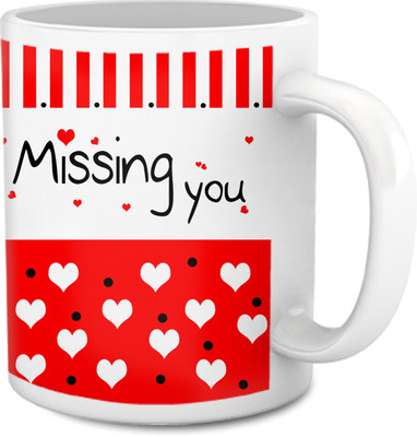 TIED RIBBONS Missing You Ceramic Coffee Mug(300 ml) TIED RIBBONS Missing You Ceramic Coffee Mug(300 ml)