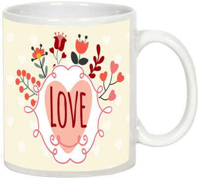 

AllUPrints Love Decoration White Ceramic Mug(325 ml)