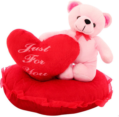 

DealBindaas Standing On Heart With Dil Valentine Stuff Teddy - 270 mm(Pink)