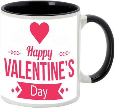 

AllUPrints Be Lovely And Love Me Black Ceramic Mug(325 ml)