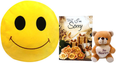 

Saugat Traders Greeting Card, Cushion, Soft Toy Gift Set