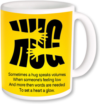 

PhotogiftsIndia Happy Hug Day 02 Ceramic Mug(325 ml), Multicolor