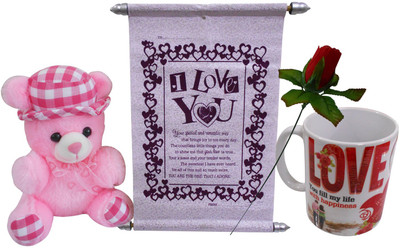 

Saugat Traders Soft Toy, Mug, Greeting Card Gift Set