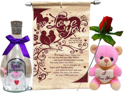 

Saugat Traders Artificial Flower, Soft Toy, Greeting Card Gift Set