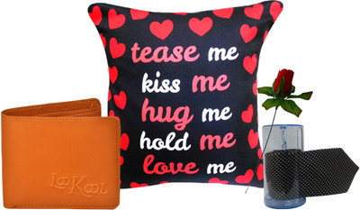 

Saugat Traders Cushion, Artificial Flower Gift Set