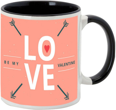 

AllUPrints Love You Forever My Sweet Love Black Ceramic Mug(325 ml)