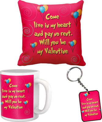 

Tied Ribbons Mug, Cushion Gift Set