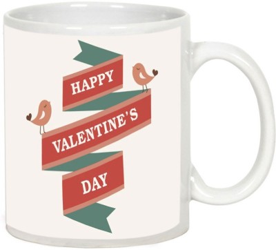 

AllUPrints Distinctively Beautiful Valentines Day Gift White Ceramic Mug(325 ml)