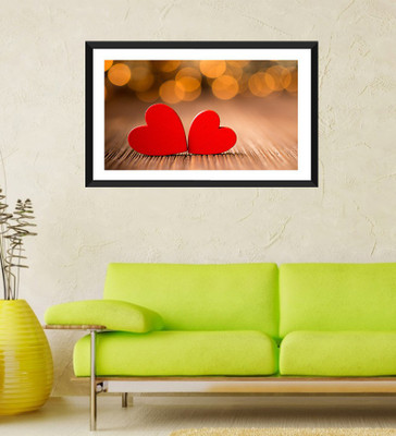 

Tallenge - Valentine's Day Gift - Love Hearts - Framed Art Print On Photographic Paper(24 inch X 18 inch, Framed)