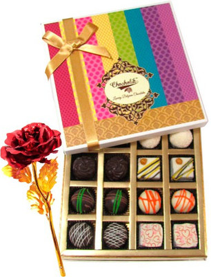 

Chocholik Artificial Flower Gift Set
