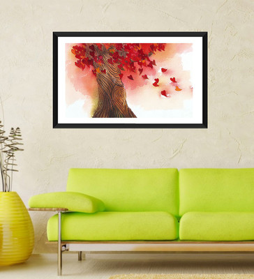 

Tallenge - Valentine's Day Gift - Tree of Love Painting - Framed Art Print On Photographic Paper(24 inch X 18 inch, Framed)
