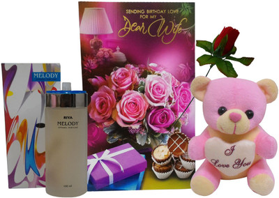 

Saugat Traders Greeting Card, Soft Toy, Perfume, Artificial Flower Gift Set