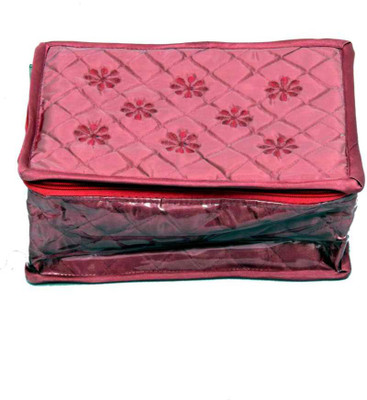 

Kuber Industries Locker Jewllery Kit Pink In Quilted Satin Five Flaps Makeup Vanity Box(Pink)