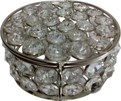 

Decor8 Round Box Medium Jewellery Vanity Box(Silver)