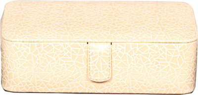 

Leather World Beautiful Jewellery Vanity Box(Off White)