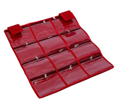 

Kuber Industries Foldable Bindi Kit (12 Pockets) Make Up Vanity Box(Maroon)