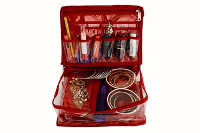K&P Travelling Kit Makeup and Jewellery Vanity Box(Orange)
