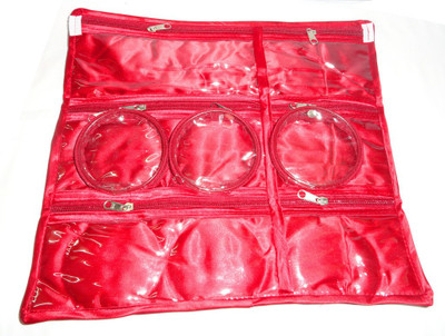 

Atorakushon Jewellery Organizer Folding Bangle Pouch Box Vanity Vanity Box(Maroon)