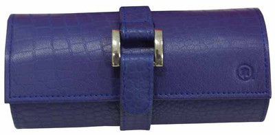 

Hide Park Genuine Leather Jewellery Roll, Makeup Vanity Box(Dark Blue)